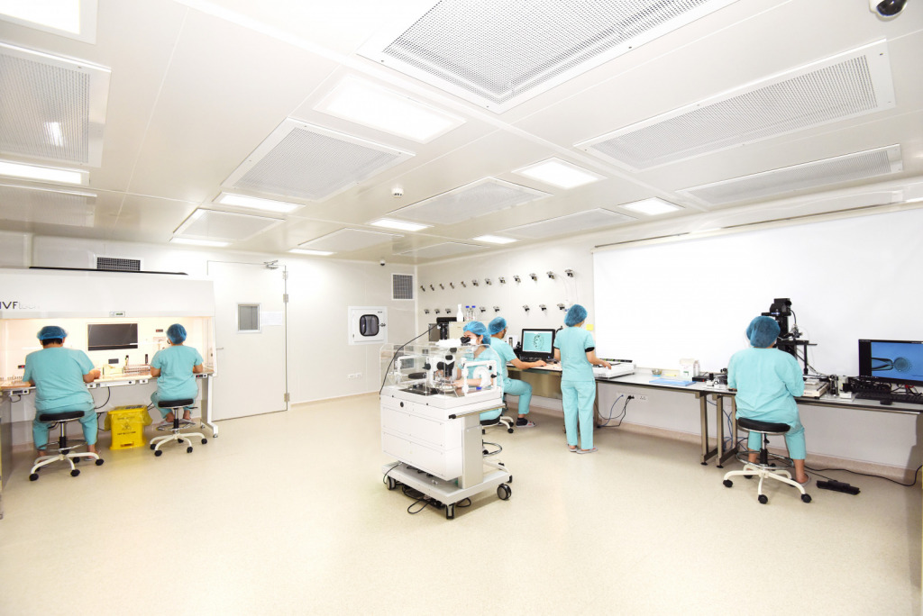 Phòng LABO vô trùng hiện đại bậc nhất dành cho quy trình nuôi cấy phôi, phục vụ cho kĩ thuật thụ tinh trong ống nghiệm tại Bệnh viện phụ sản Thiện An
